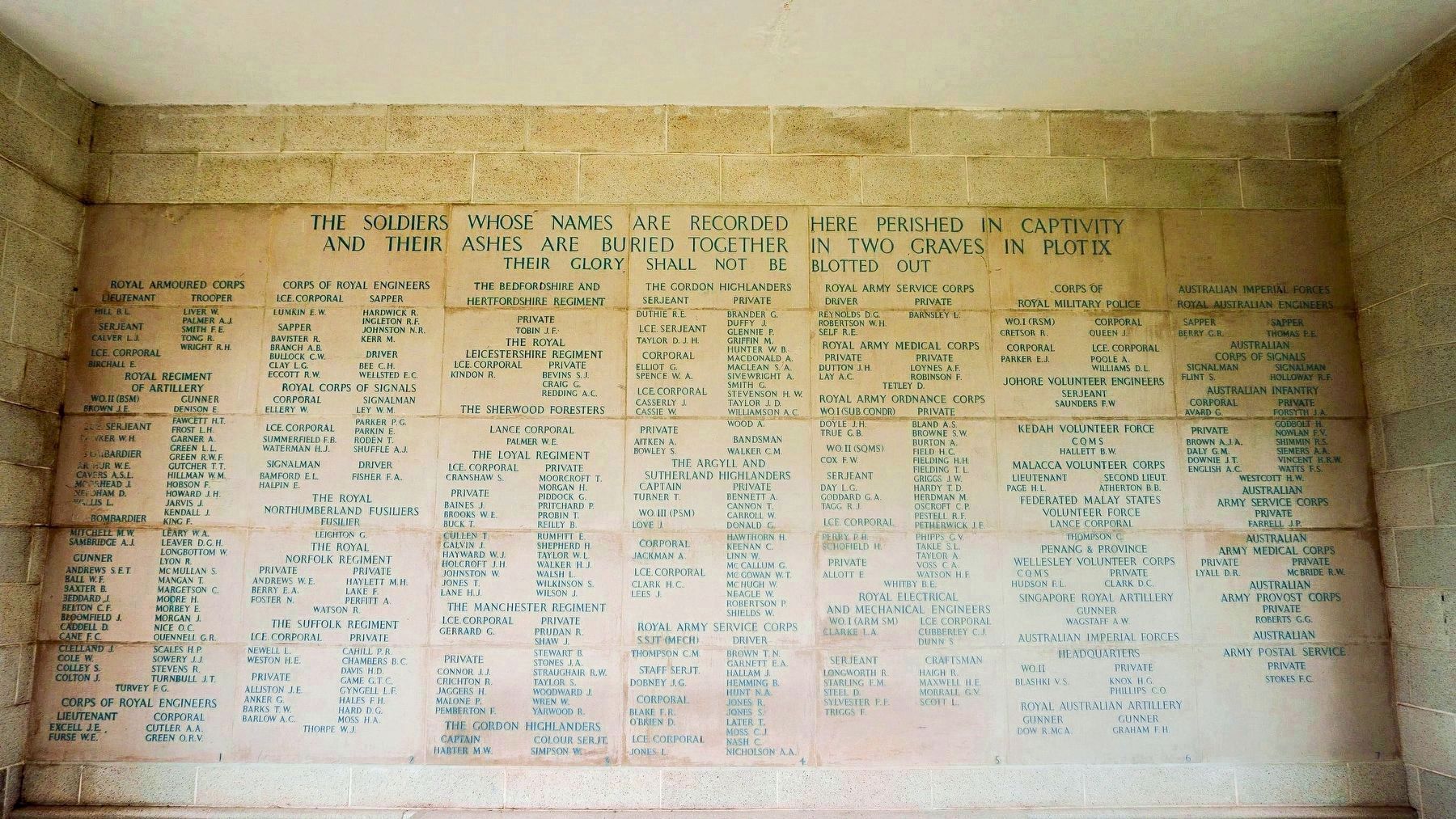 The Soldiers Whose Names are Recorded Here Perished in Captivity. Click for full size. The Soldiers Whose Names are Recorded Here Perished in Captivity image. Click for full size.