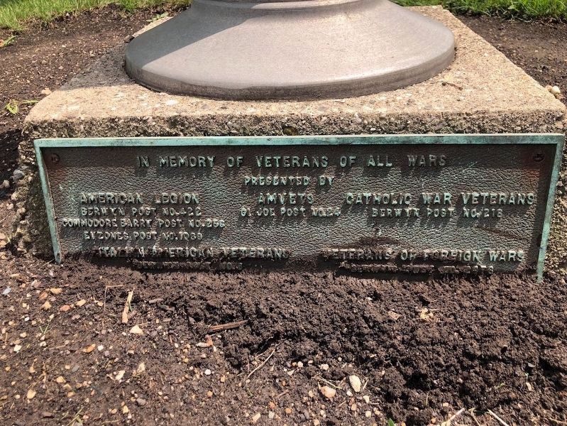 Lesak Park Veterans Flagpole Marker image. Click for full size.