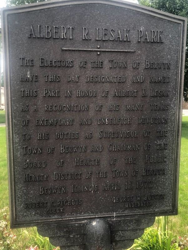 Lesak Park Marker image. Click for full size.