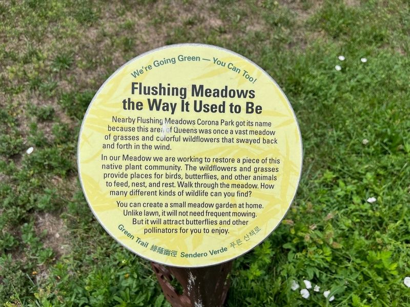 Flushing Meadows the Way It Used to Be Marker image. Click for full size.