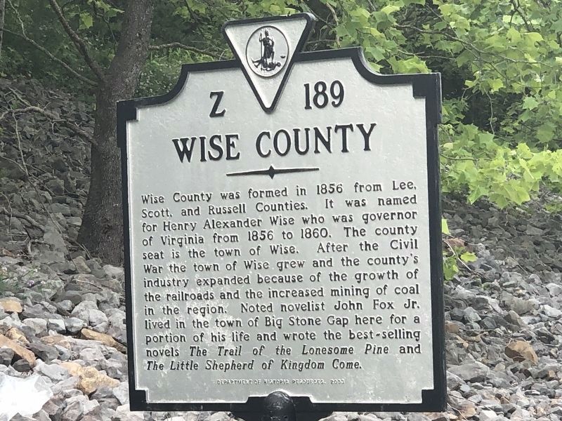 Wise County side of marker image. Click for full size.