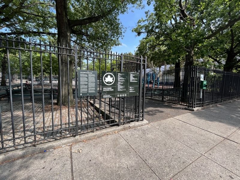 Holcombe Rucker Park Marker. Click for full size. Holcombe Rucker Park Marker image. Click for full size.