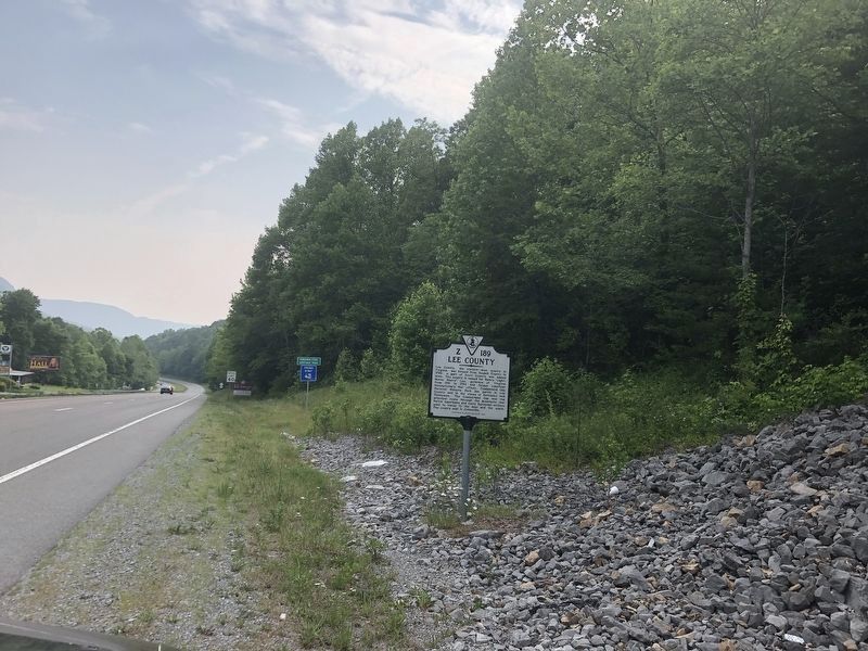 Lee County / Wise County Marker image. Click for full size.