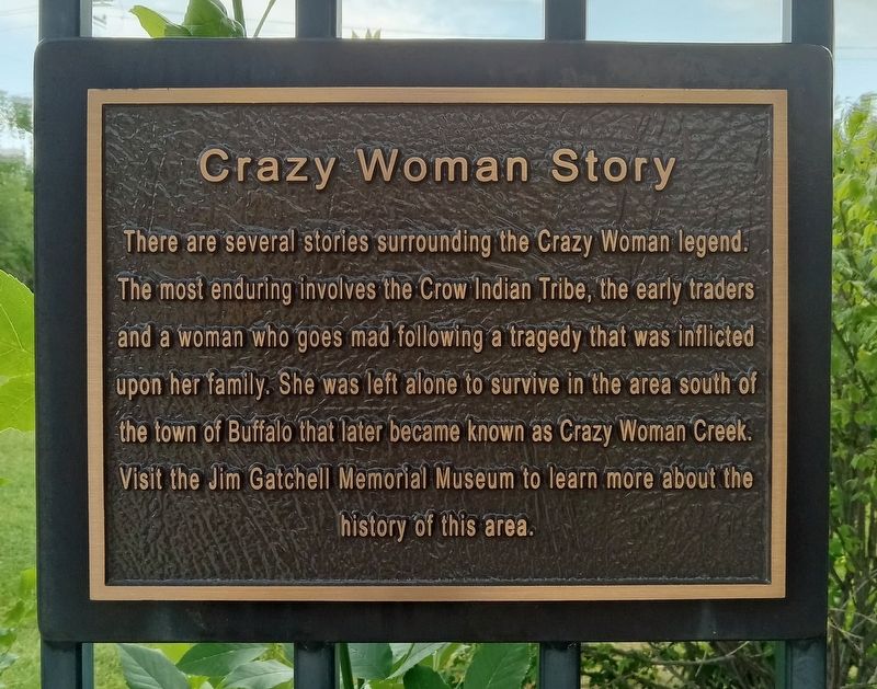 Crazy Woman Story Marker image. Click for full size.