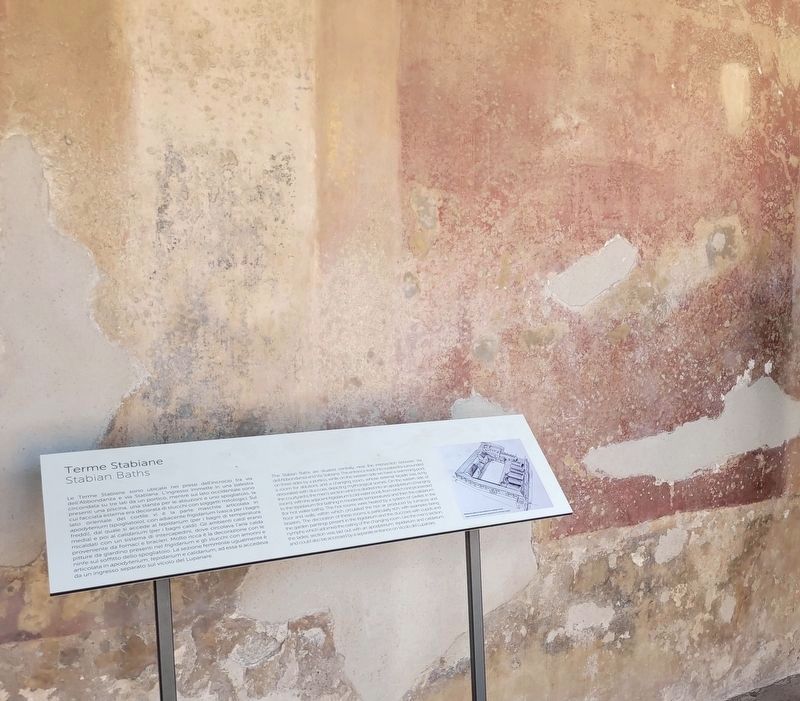 The Stabian Baths Marker along the entrance to the baths image. Click for full size.