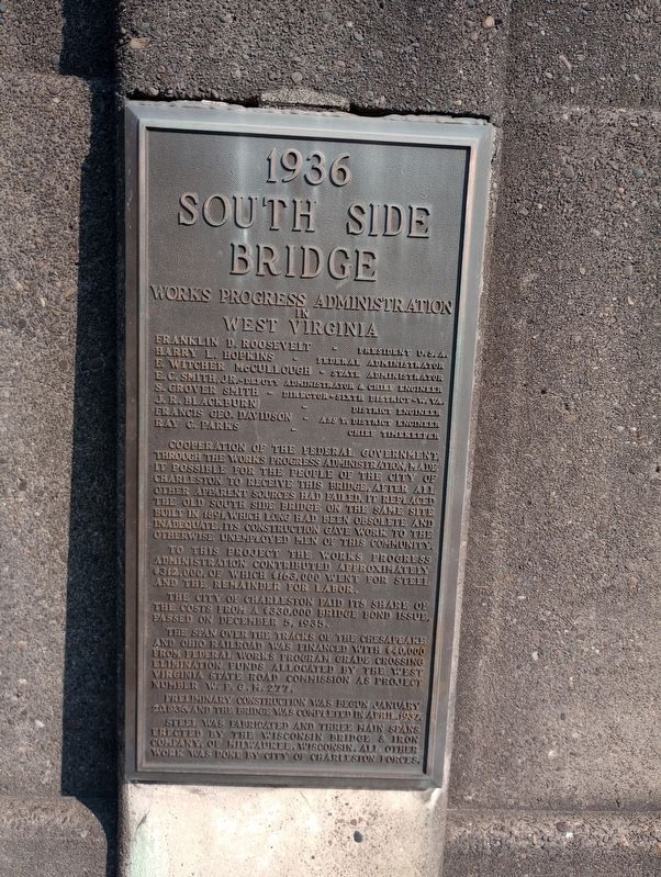 South Side Bridge Marker image. Click for full size.