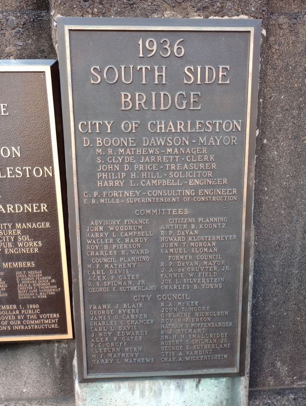 South Side Bridge Marker image. Click for full size.