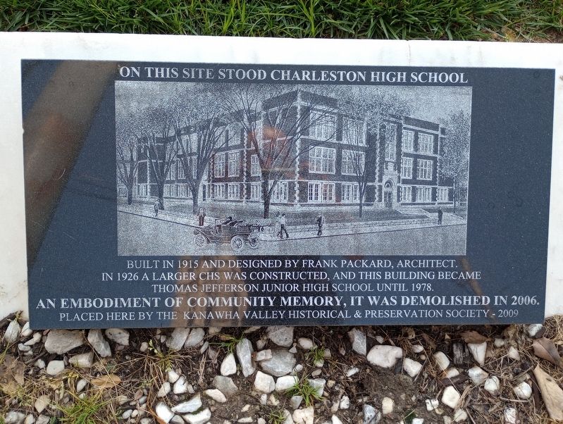 Site Of Charleston High School Marker. Click for full size. Site Of Charleston High School Marker image. Click for full size.