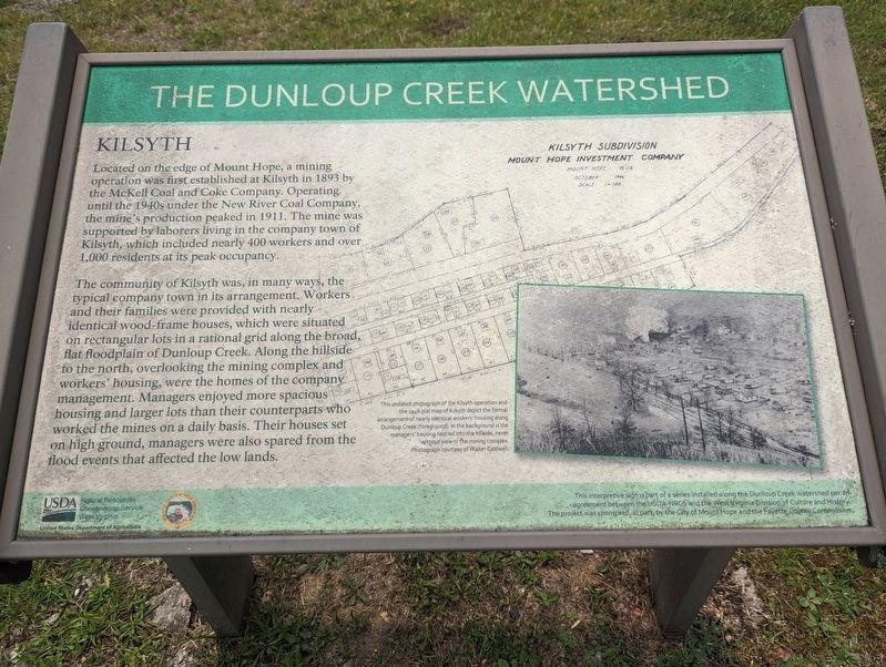The Dunloup Creek Watershed Marker image. Click for full size.