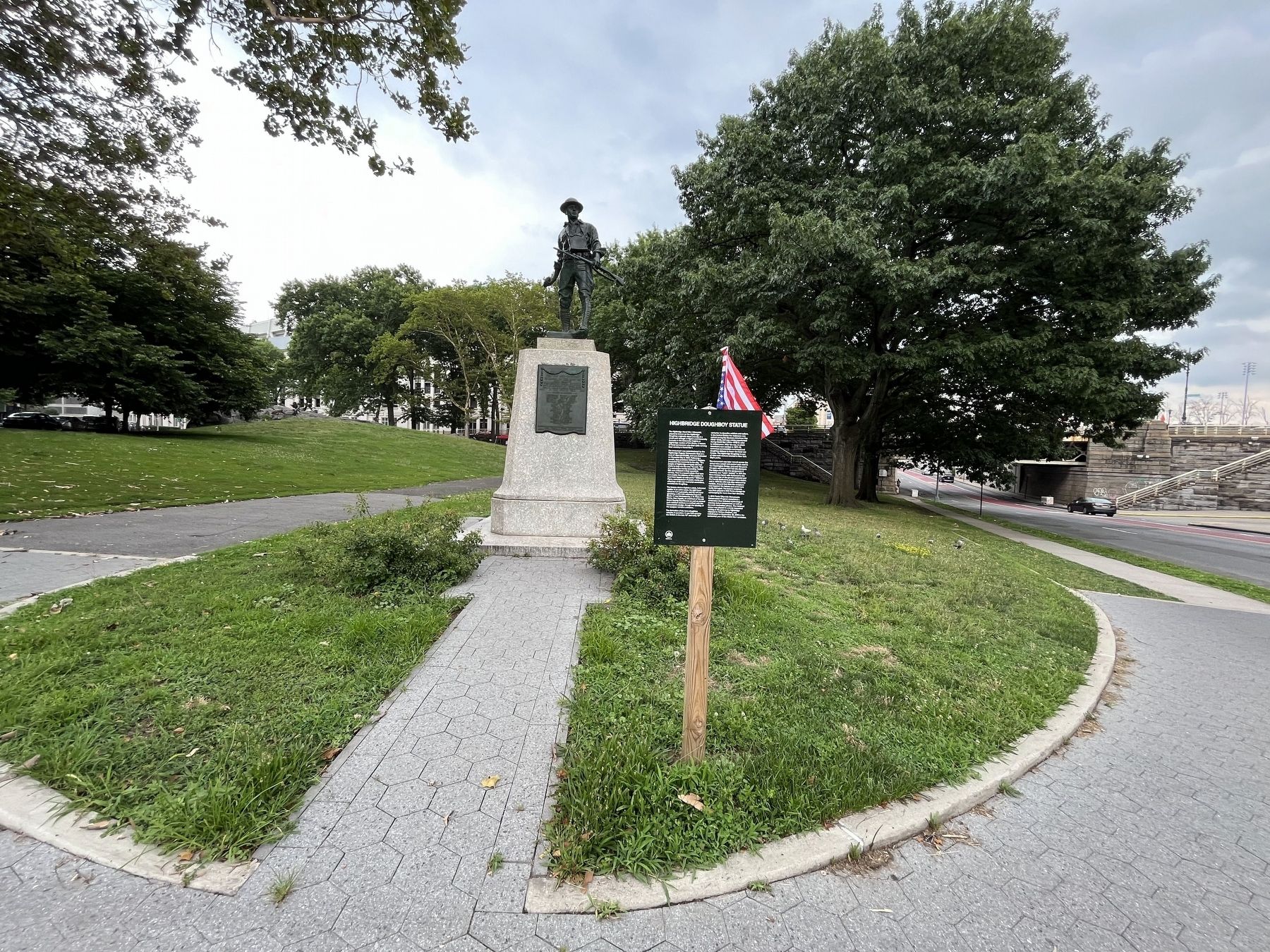 Highbridge Doughboy Statue Marker. Click for full size. Highbridge Doughboy Statue Marker image. Click for full size.