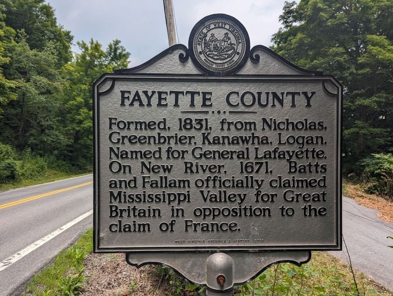 Fayette County side of marker image. Click for full size.