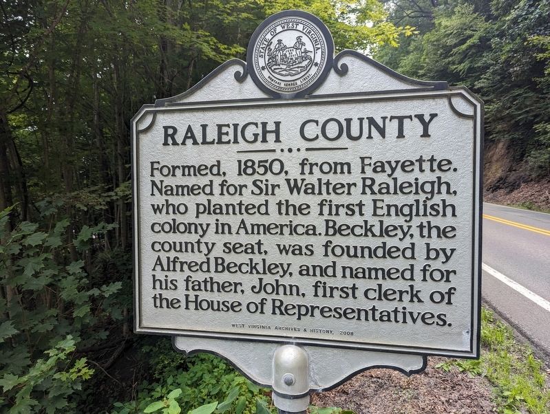 Raleigh County side of marker image. Click for full size.