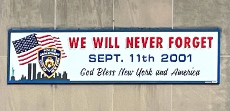 9/11 Memorial Marker. Click for full size. 9/11 Memorial Marker image. Click for full size.