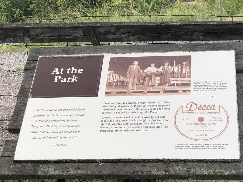 At the Park Marker. Click for full size. At the Park Marker image. Click for full size.