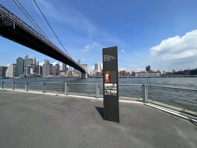 Emily Warren Roebling Plaza Marker. Click for full size. Emily Warren Roebling Plaza Marker image. Click for full size.