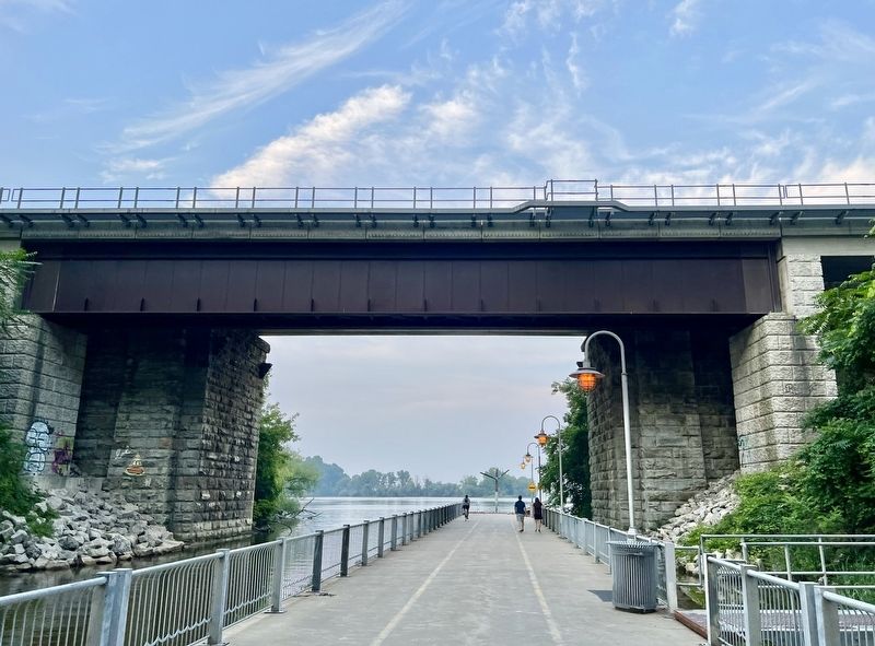 The Desjardins Canal rail bridge, 2023. Click for full size. The Desjardins Canal rail bridge, 2023 image. Click for full size.