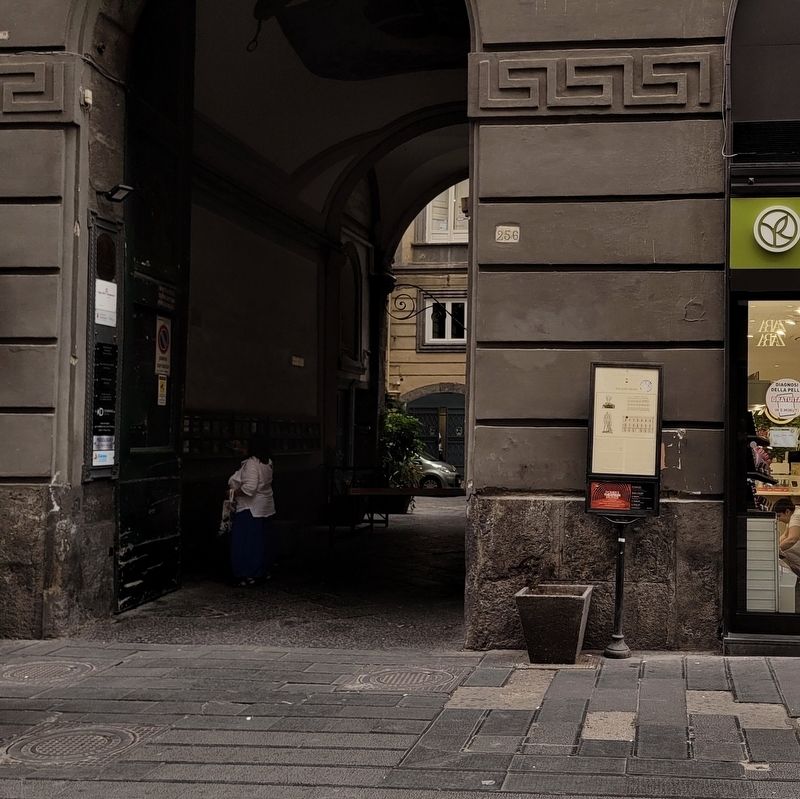 The view of the entrance to the Berio Palace with the Marker. Click for full size. The view of the entrance to the Berio Palace with the Marker image. Click for full size.