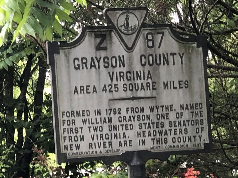 Grayson County, Virginia side of marker image. Click for full size.