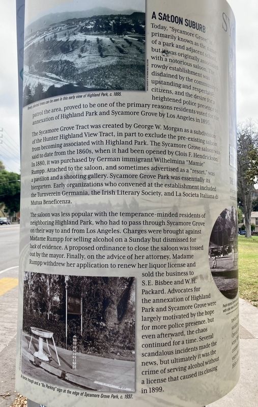 Sycamore Grove Marker image. Click for full size.
