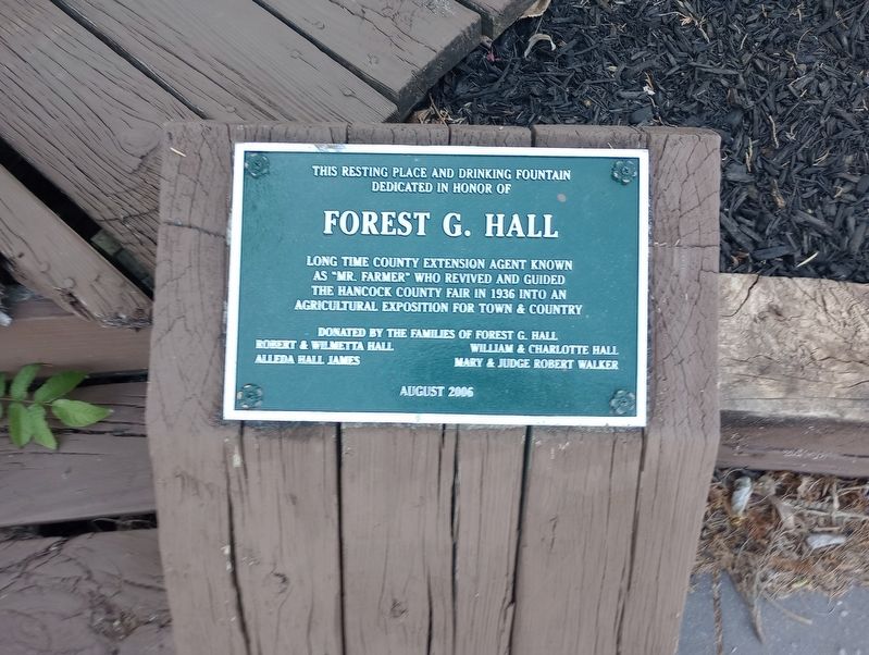 Forest G. Hall Marker image. Click for full size.
