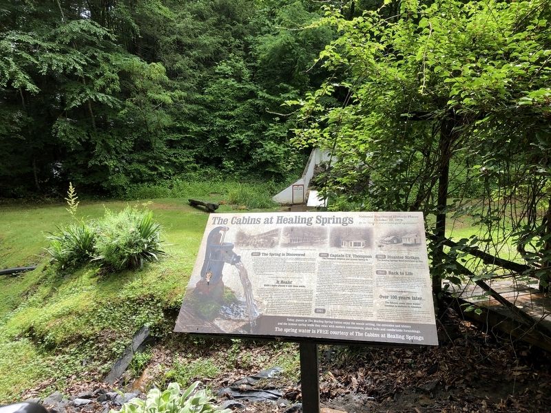 The Cabins at Healing Springs Marker image. Click for full size.