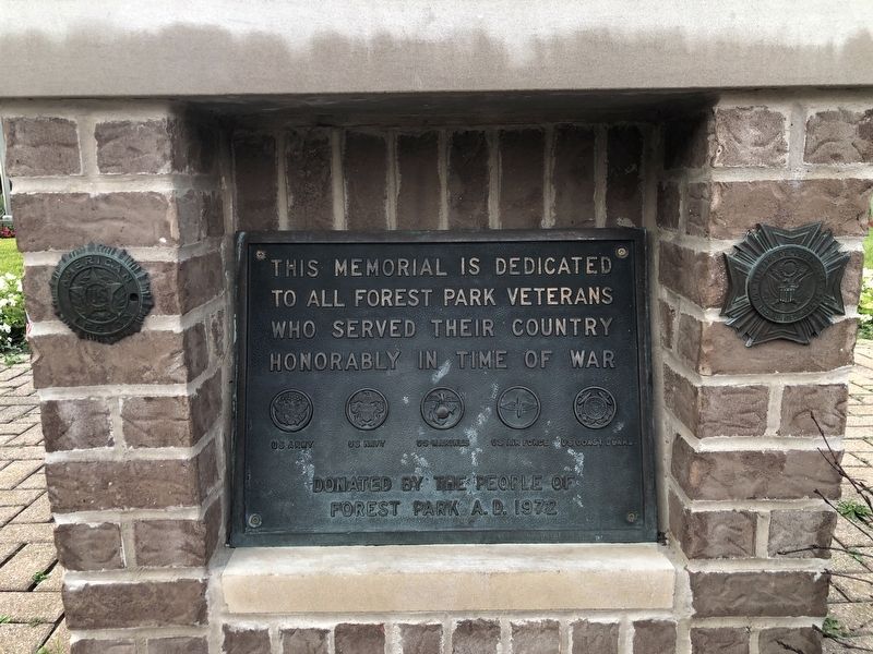 Forest Park War Memorial Marker image. Click for full size.