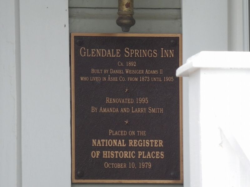Glendale Springs Inn Marker image. Click for full size.