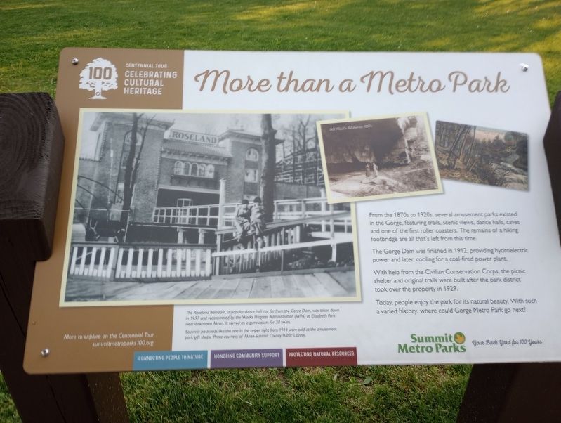 More than a Metro Park Marker, Side One image. Click for full size.