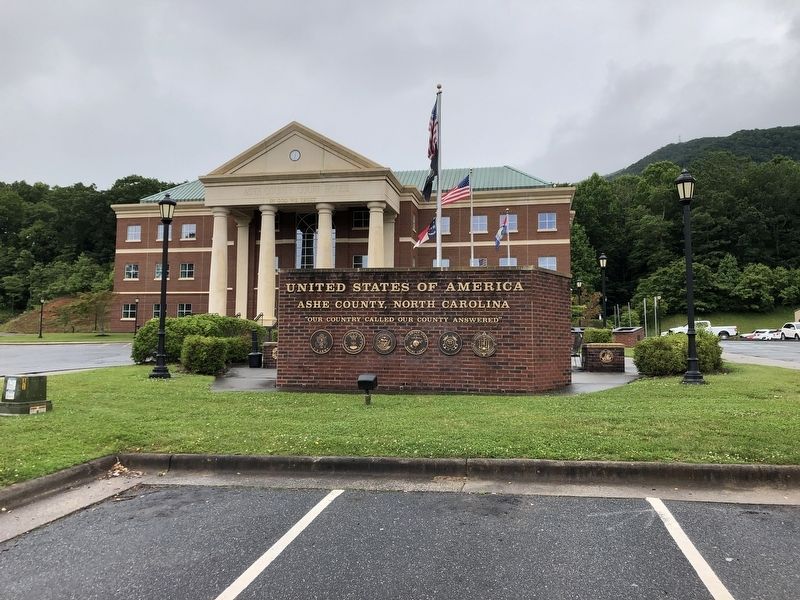 Ashe County War Memorial (front) image. Click for full size.