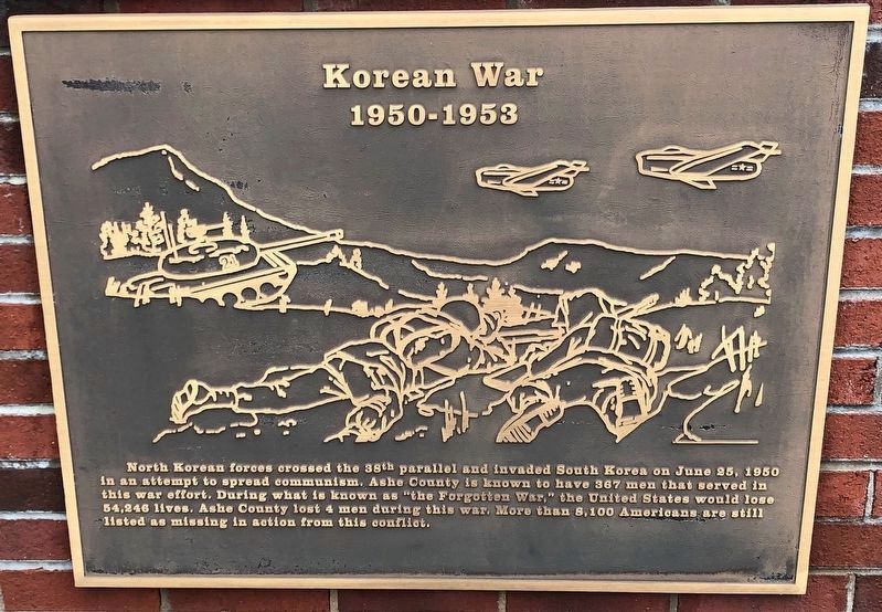 Ashe County War Memorial (Korean War) image. Click for full size.