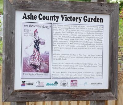 Ashe County Victory Garden Marker image. Click for full size.