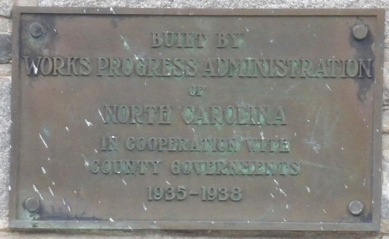 Works Progress Administration plaque. Click for full size. Works Progress Administration plaque image. Click for full size.