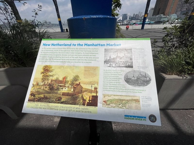 New Netherland to the Manhattan Market Marker image. Click for full size.