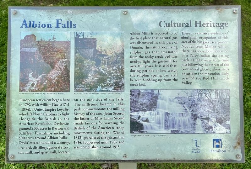 Albion Falls Marker image. Click for full size.