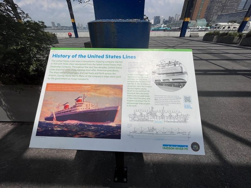 History of the United States Lines Marker image. Click for full size.