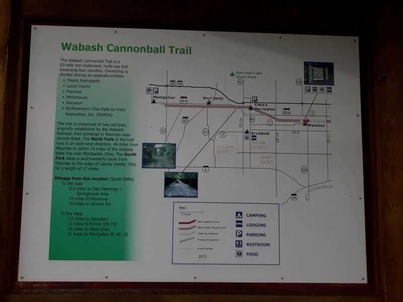Wabash Cannonball Trail Marker. Click for full size. Wabash Cannonball Trail Marker image. Click for full size.