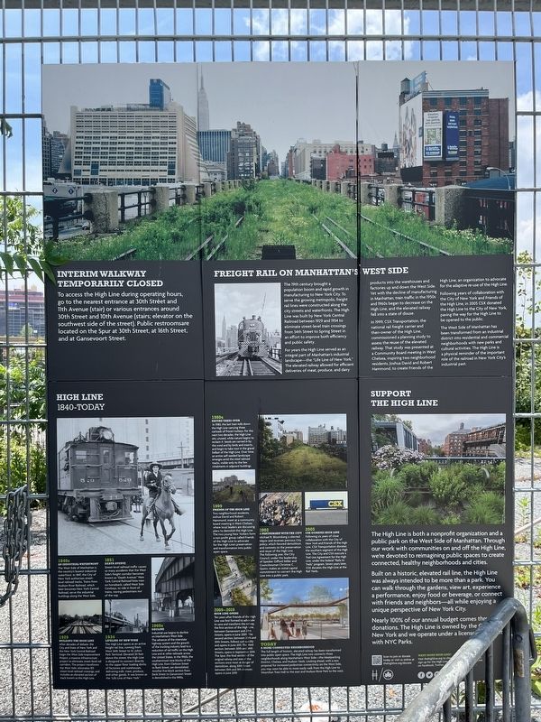 Freight Rail on Manhattan's West Side / High Line Marker image. Click for full size.