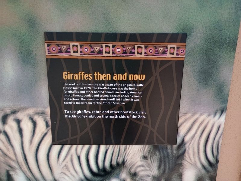 Giraffes then and now Marker. Click for full size. Giraffes then and now Marker image. Click for full size.