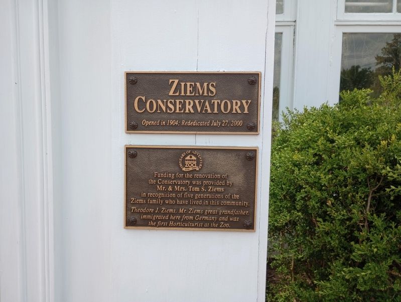 Ziems Conservatory Marker image. Click for full size.