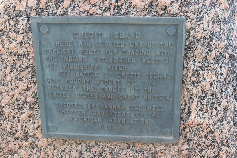 Credit Island Marker. Click for full size. Credit Island Marker image. Click for full size.