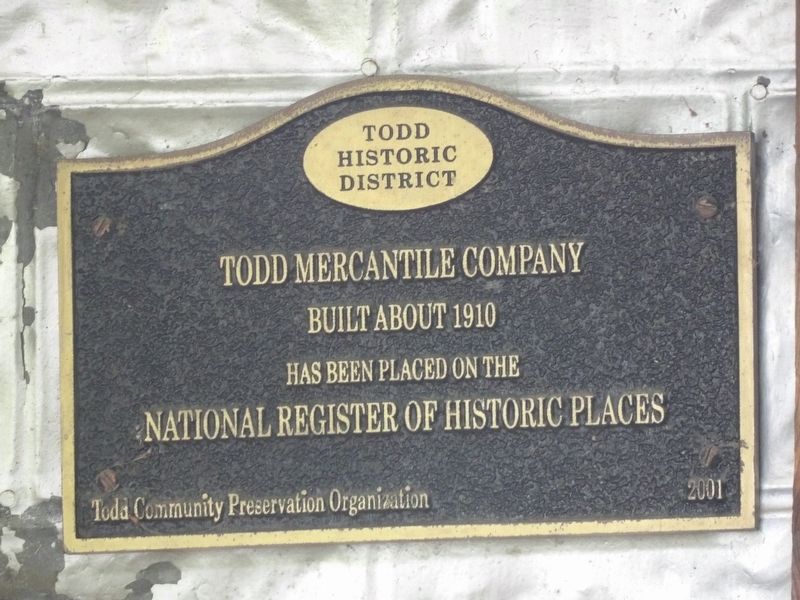 Todd Mercantile Building Marker image. Click for full size.