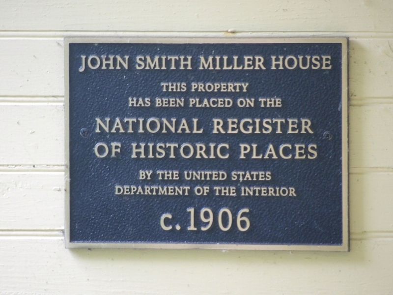 John Smith Miller House Marker image. Click for full size.
