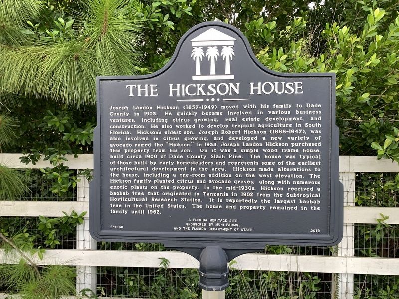 The Hickson House Marker image. Click for full size.