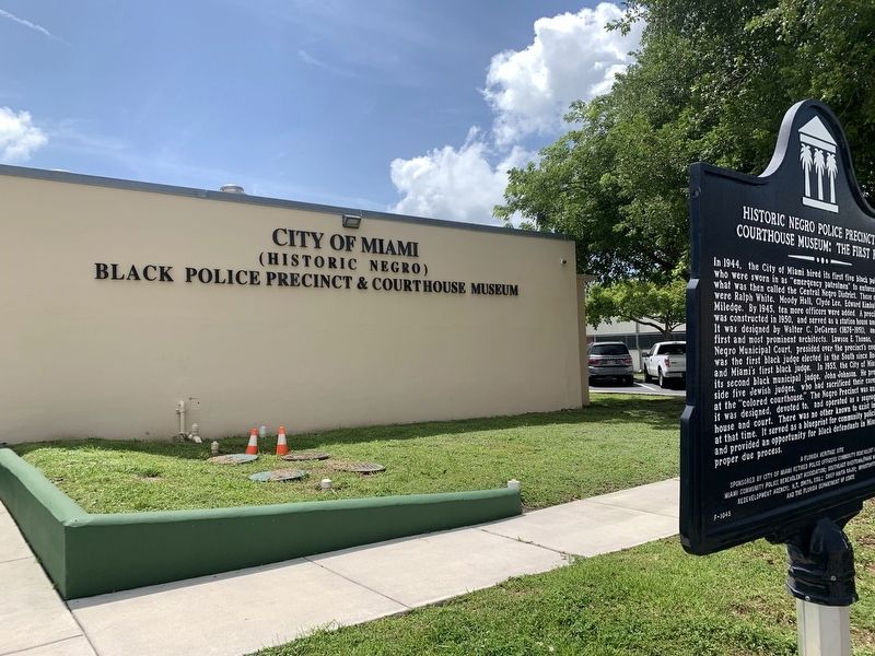 The Historic Negro Police Precinct & Courthouse Museum: The First Five Marker. Click for full size. The Historic Negro Police Precinct & Courthouse Museum: The First Five Marker image. Click for full size.