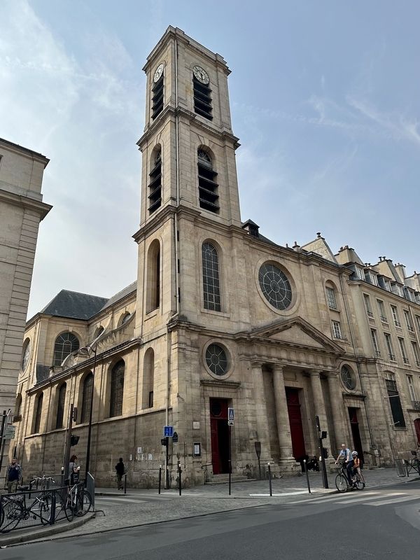 Saint-Jacques-du-Haut-Pas and Marker. Click for full size. Saint-Jacques-du-Haut-Pas and Marker image. Click for full size.