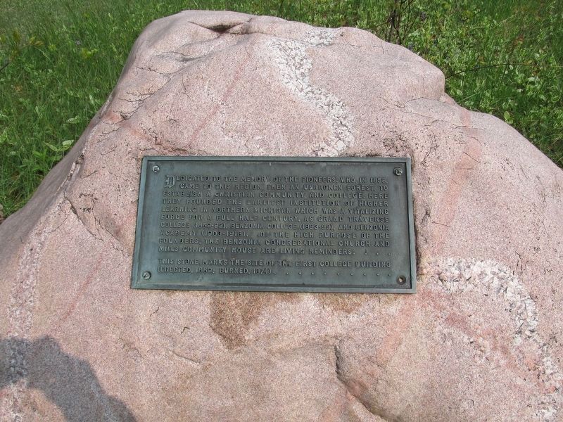 Site of the First College Building Marker. Click for full size. Site of the First College Building Marker image. Click for full size.