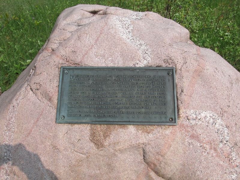 Site of the First College Building Marker image. Click for full size.