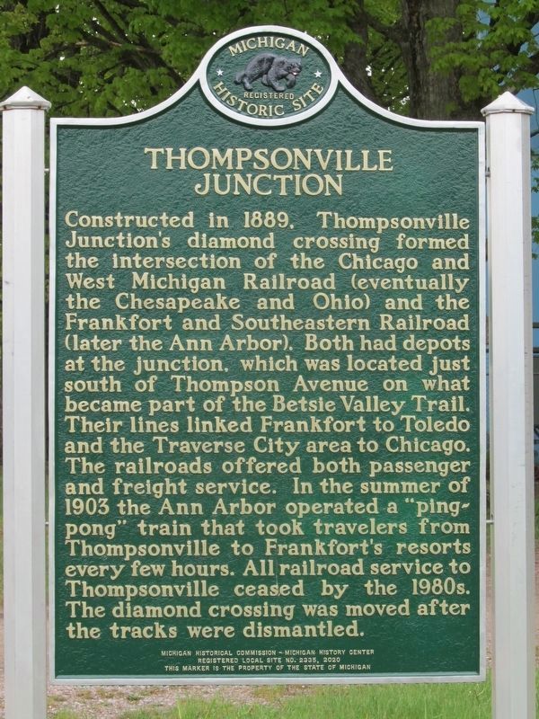 Thompsonville Junction/Village of Thompsonville Marker image. Click for full size.