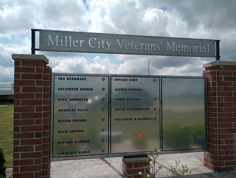Miller City Veterans' Memorial Marker image. Click for full size.