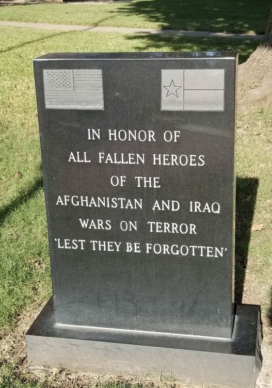 Llano County Afghanistan and Iraq Wars on Terror Marker image. Click for full size.